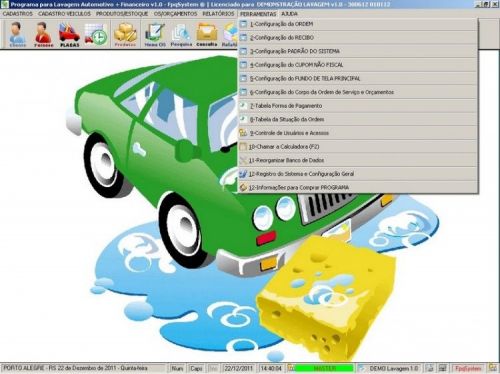 Programa para Lavagem Automotiva com Serviços e Clientes v1.0 11566