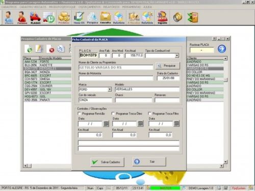 Programa para Lavagem Automotiva com Serviços e Clientes v1.0 - Fpqsystem 11570