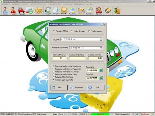 Programa para Lavagem Automotiva com Serviços e Clientes v1.0 11573