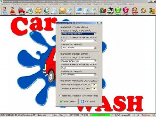 Programa para Lavagem Automotiva com Ordem de Serviço Vendas e Financeiro v2.0 11591