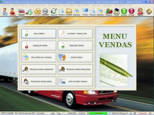 Programa OS Oficina Mecanica Caminhão com Vendas, Compras e Financeiro v4.2 11604