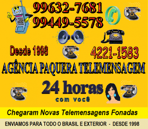 Agencia Paquera Telemensagem Tel 11 4221-1583 Whatsapp 11 99449-5578 640513