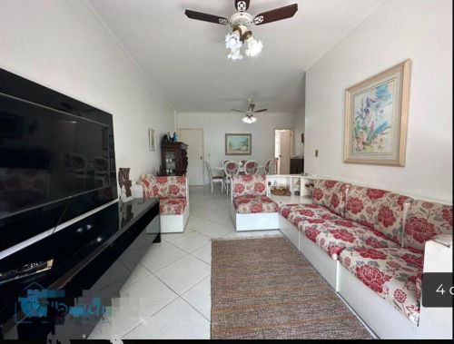 Alugo apto mobiliado a 200metros praia tombo Guaruja Sp Anual  745386