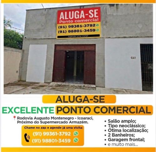 Alugo Excelente Ponto Comercial Em Icoaraci 779587
