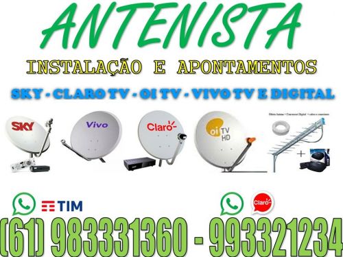 Antenista Asa Norte Parabólicas 5g Sky  Claro Tv  Oi Tv  Antenas Digital Brasília Df Goiás 747090