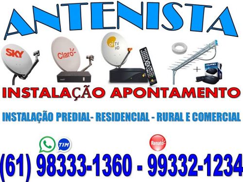 Antenista Brasília Sky Claro tv  Oi tv  Antena Parabólicas 5g Digital Brasília Df Goiás 747060