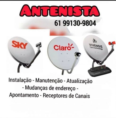 antenista Df  — Atendimento imediato  —instalação de antena digital 777887