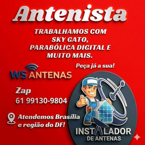 Antenista em Brasília- instalação de antena digital  785844