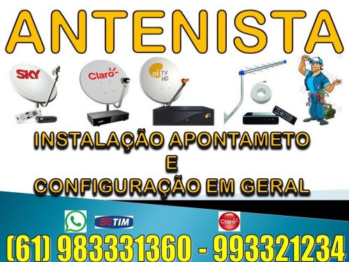 Antenista Guará Parabólicas 5g Sky  Claro Tv  Oi Tv  Antenas Digital Brasília Df Goiás Geral 747104