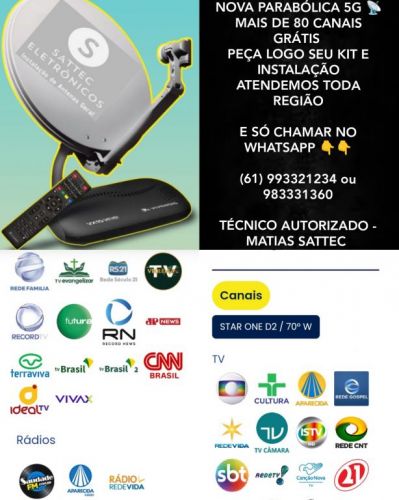 Antenista instalador de antena sky Santa Maria Df Geral 757037
