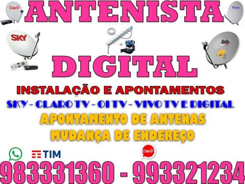 Antenista Nucleo Bandeirantes Parabólica 5g Sky  Claro Tv  Oi Tv  Antena Digital Brasília Df Goiás Geral 747110
