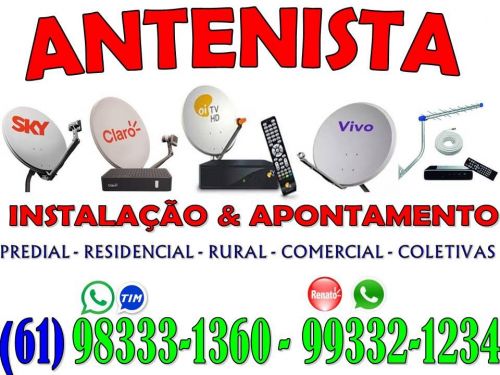 Antenista Paranoá Parabólica 5g Sky - Claro Tv - Oi Tv – Antena Digital Brasília Df Goiás Geral 736775