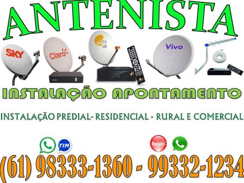 Antenista Planaltina Claro tv Oi tv  Antenas Parabólicas 5g Digital Brasília Df Goiás 747080