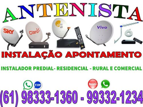 Antenista Planaltina Parabólica 5g Sky - Claro Tv - Oi Tv – Antena Digital Brasília Df Goiás Geral 740547