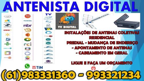 Antenista Planaltina Parabólica 5g Sky - Claro Tv - Oi Tv – Antena Digital Brasília Df Goiás Geral 740548