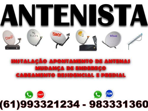 Antenista Sudoeste Parabólicas 5g Sky Claro Tv Oi Tv  Antena Digital Brasília Df Goiás 747096