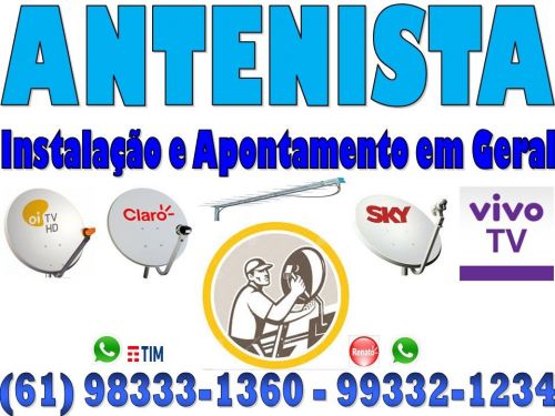 Antenista Taguatinga Parabólica 5g Sky - Claro Tv - Oi Tv – Antena Digital Brasília Df Goiás Geral 740542