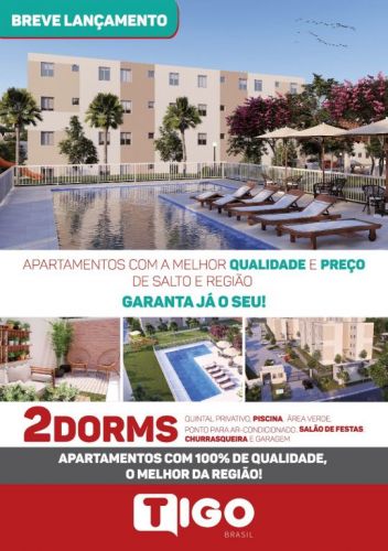 Apartamento em Salto Sp Tigo Monte Serrat Salto com 42 m² e 02 Dormitórios 545551