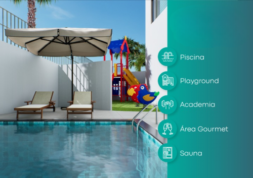 Apartamentos Tipos - 2 quartos com suíte e varandaacabamento em porcelanato e granito 2 vagas de garagem. Torre com 2 elevadores e medidores individuais 773970