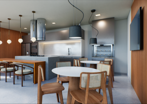 Apartamentos Tipos - 2 quartos com suíte e varandaacabamento em porcelanato e granito 2 vagas de garagem. Torre com 2 elevadores e medidores individuais 773972