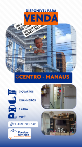 Apt 3 qtos Ed. Cidade de Manaus - Centro 703228