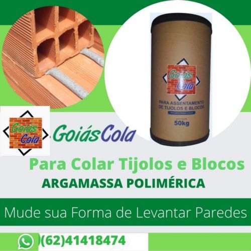 Argamassa polimérica Goiás cola para assentamento de tijolos e blocos 698604