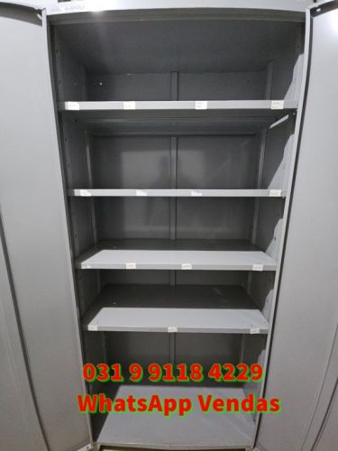 Armário de Aço Grande com 4 Prateleiras e Chave Frete Grátis Bh Minas Gerais - Novo 764757