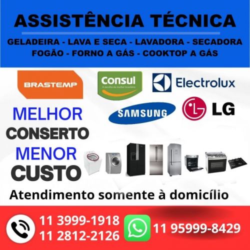 Assistência Técnica Geladeira Fogão Maquina de Lavar Secadora Lava e Seca 666080