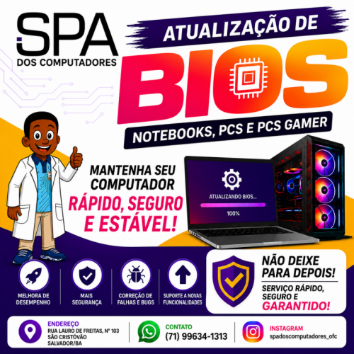 Atualização De Bios Placa Notebook Pc e Pc Gamer Em Salvador Ba 783895