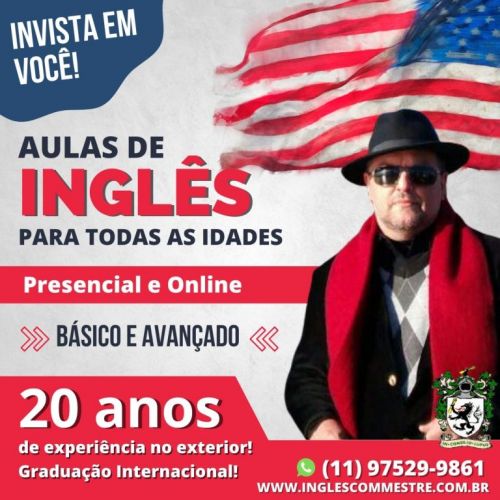 Aulas de inglês com professor graduação internacional  777502
