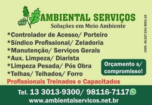 Auxiliar de Serviços Gerais - Limpza - Controlador de Acesso - Mão de Obra Especializada 760556