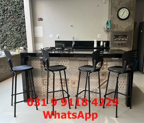 Banqueta Para Bancada Balcão Gourmet Preta - Frete Grátis em Bh 755511