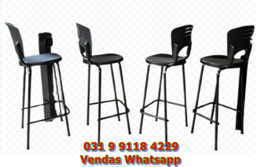 Banqueta Para Bancada Balcão Gourmet Preta - Frete Grátis para Belo Horizonte Minas Gerais 757955