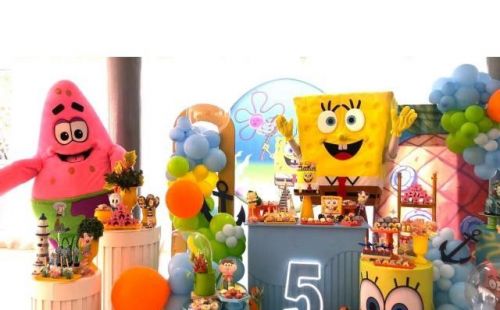 Bob Esponja personagens vivos cosplay Festa infantil 786981