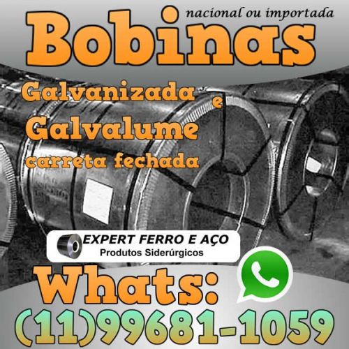 Bobinas de Chapa Galvanizada Galvalume Zincada Aço Carbono Expert Ferro e Aço Distribuidor  fabricar telhas metalicas dry wall slitter steel frame 499093