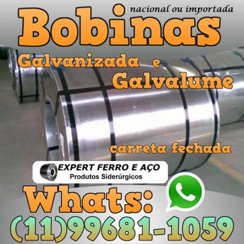 Bobinas de Chapa Galvanizada Galvalume Zincada Aço Carbono Expert Ferro e Aço Distribuidor  fabricar telhas metalicas dry wall slitter steel frame 499094