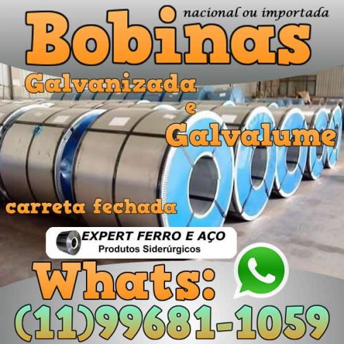 Bobinas de Chapa Galvanizada Galvalume Zincada Aço Carbono Expert Ferro e Aço Distribuidor  fabricar telhas metalicas dry wall slitter steel frame 499096