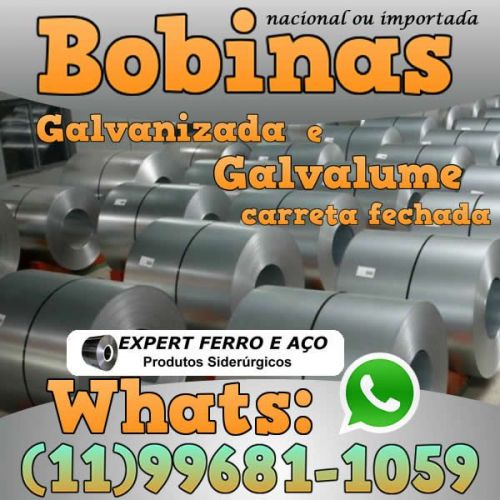 Bobinas de Chapa Galvanizada Galvalume Zincada Aço Carbono Expert Ferro e Aço Distribuidor  fabricar telhas metalicas dry wall slitter steel frame 499097