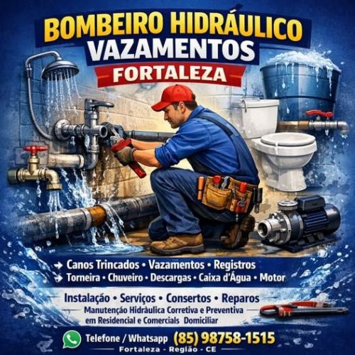 Bombeiro  Hidraulico  Encanador    Vazamentos  Fortaleza  24 Horas  85 98758-1515 785638