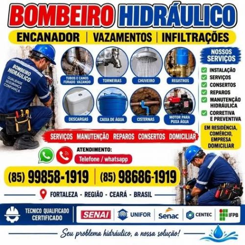 Bombeiro Hidraulico Vazamentos Serviços Fortaleza 24 Horas 85 99858-1919 787064 Bombeiro Hidraulico Vazamentos Serviços Fortaleza 24 Horas 85 99858-1919 787064