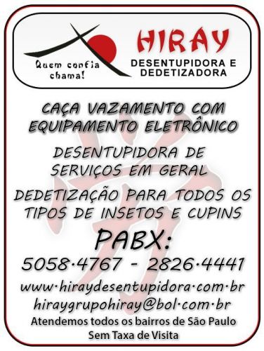 Caça Vazamento Hiray 2826-44-41 Jardim Aeroporto  694887