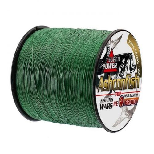 Linha de Pesca Multi-Filamento 4 Fios Ashconfish 300 metros 1mm 300Lbs 136kg cor Verde 599929