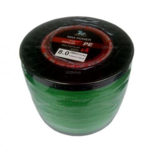 Linha de Pesca Multi-Filamento X4 Hi Black 1000 metros 0,50mm 80Lbs 4 Fios 36Kg cor Verde 635122