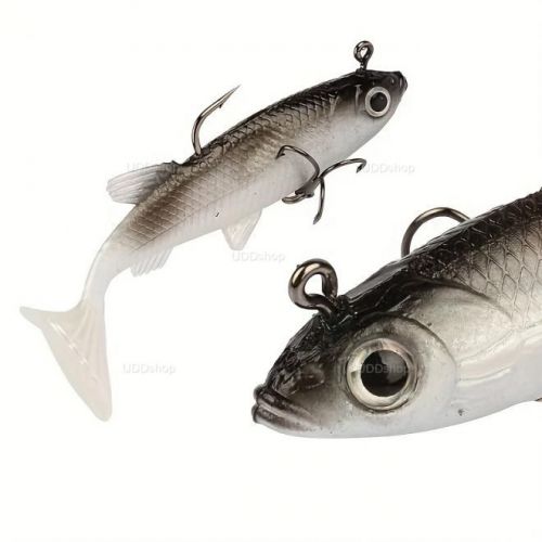 Kit 5Pcs Isca Artificial Tipo Shad Mullet 80mm 12g 671949