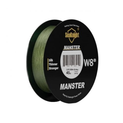 Linha de Pesca Multi-Filamento Manster W8 Fios SeaKnight 500 metros 0,28mm 45Lbs 20Kg cor Verde 690979