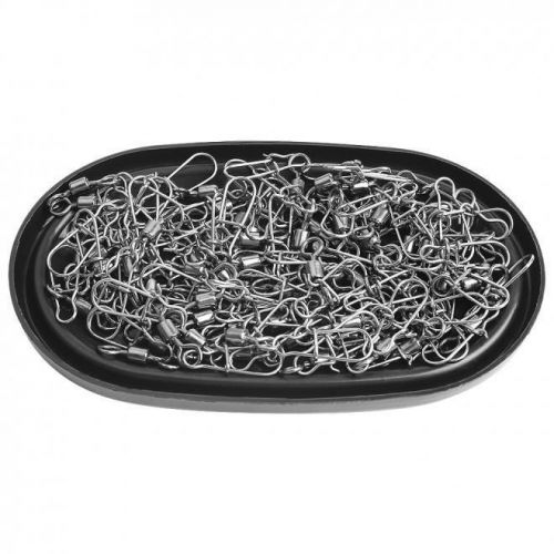 Pesca Kit 100Pcs Conector Girador Engate Rápido Snap Swivel Destorcedor Aço 30mm 50Lbs 22Kg #2 690972