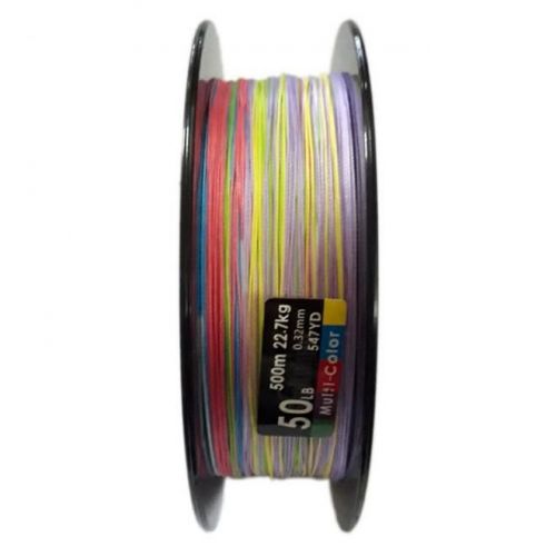 Linha de Pesca Multi-Filamento Manster W8 Fios SeaKnight 500 metros 0,32mm 50Lbs 22.7Kg Multi-Cor 690966