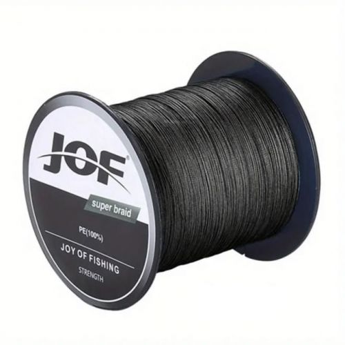 Linha de Pesca Multi-Filamento X4 Fios Jof 300 metros 0,23mm 24Lbs 10Kg cor Preta 690958