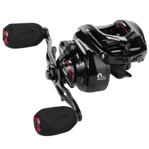 Carretilha Mão Direita KastKing Spartacus 2 7+1 Rolamentos Gear Ratio 7.2:1 Drag 8kg Preta 727469