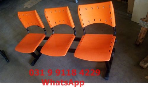 Cadeira Longarina 3 Lugares para Espera e Recepção - Frete Grátis para Bh Mg - Novas 756156